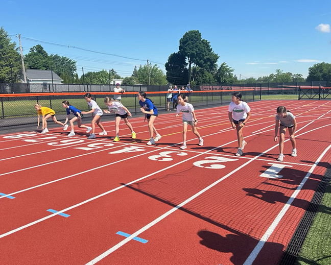 SMS students at a track meet