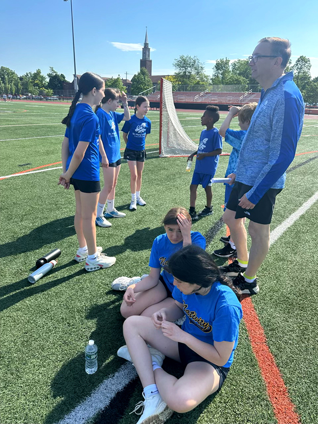 SMS students at a track meet