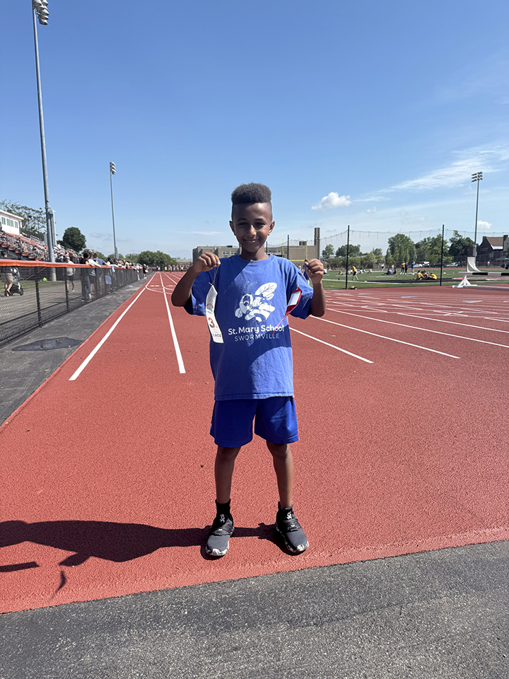 SMS students at a track meet