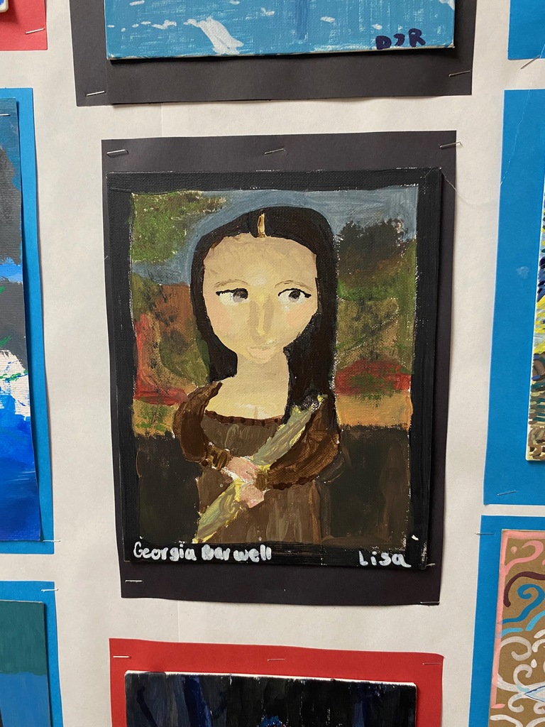 Student painting of the Mona Lisa