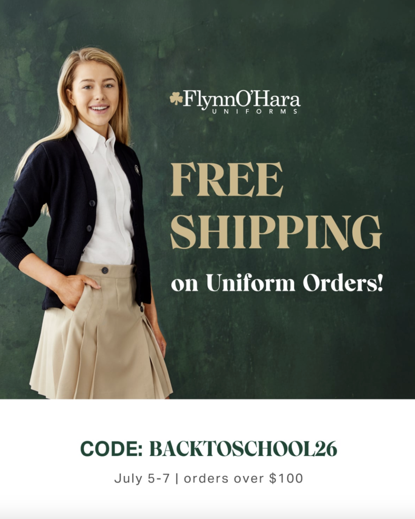 Free shipping on uniforms