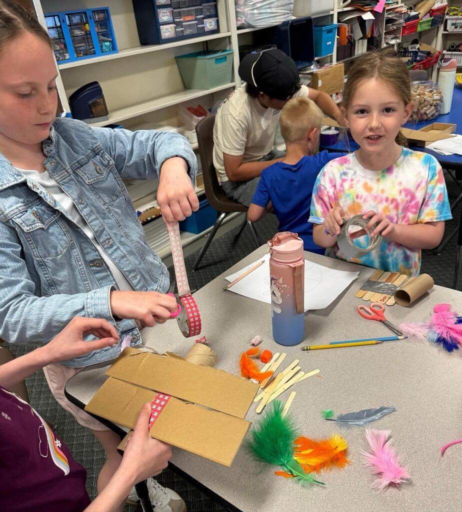 students working in the makerspace lab