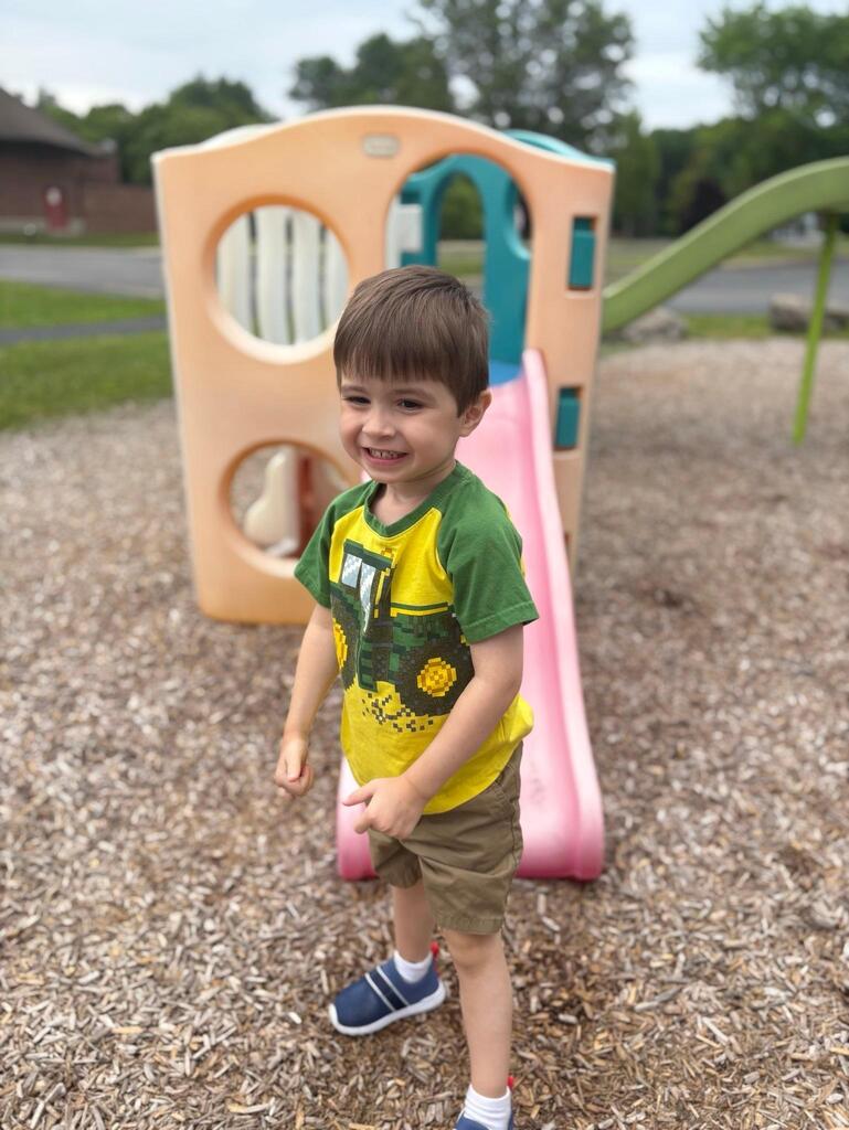 child having fun playin on a playground