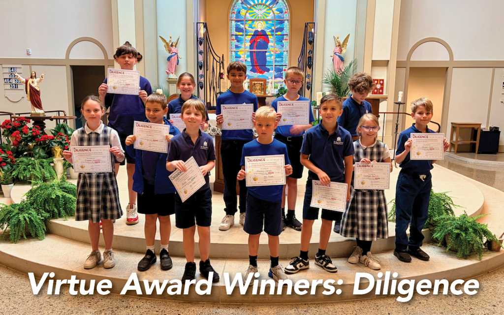 Award winners from closing school Mass: Virtue of Diligence