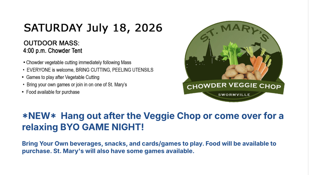 Information on outdoor Mass & vegetable chopping
