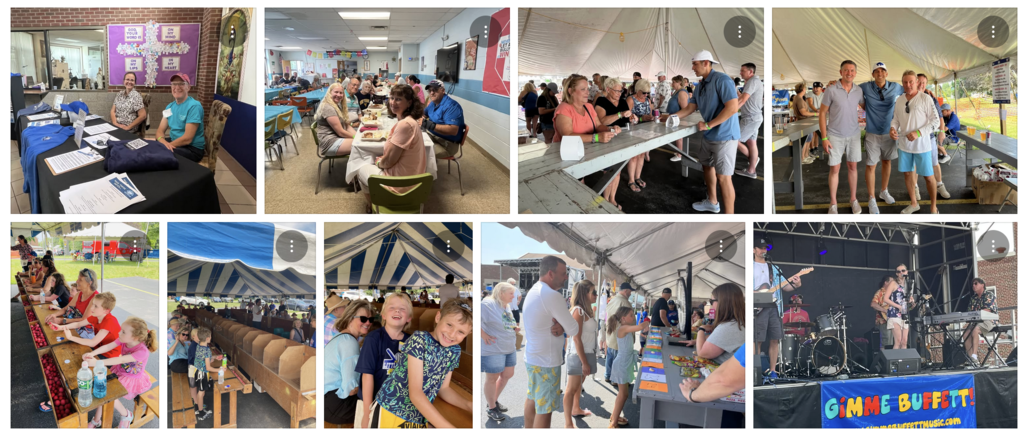 collage of photos from a past st marys picnic
