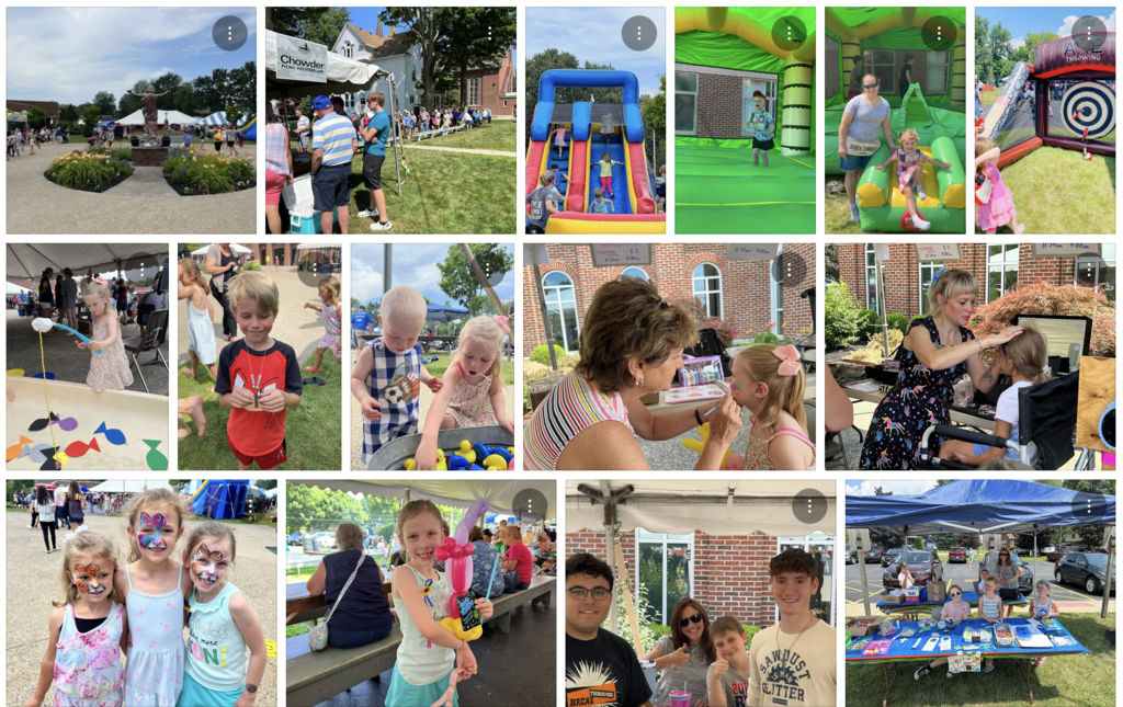 collage of photos from a past st marys picnic