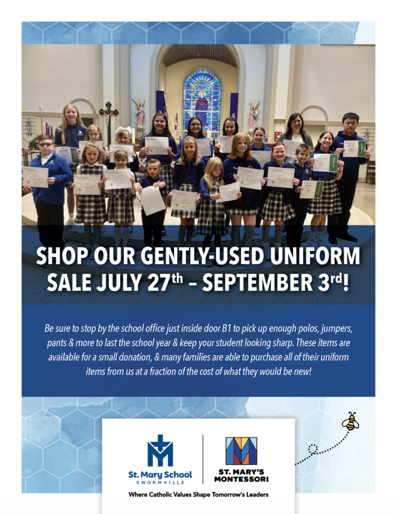Used uniform sale flyer