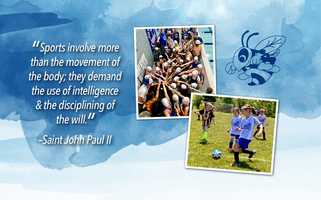 Sports graphic with saint quote