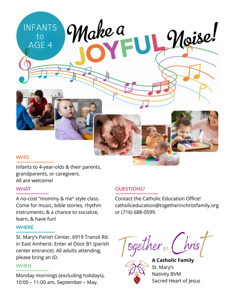 "Make a Joyful Noise" informational flyer