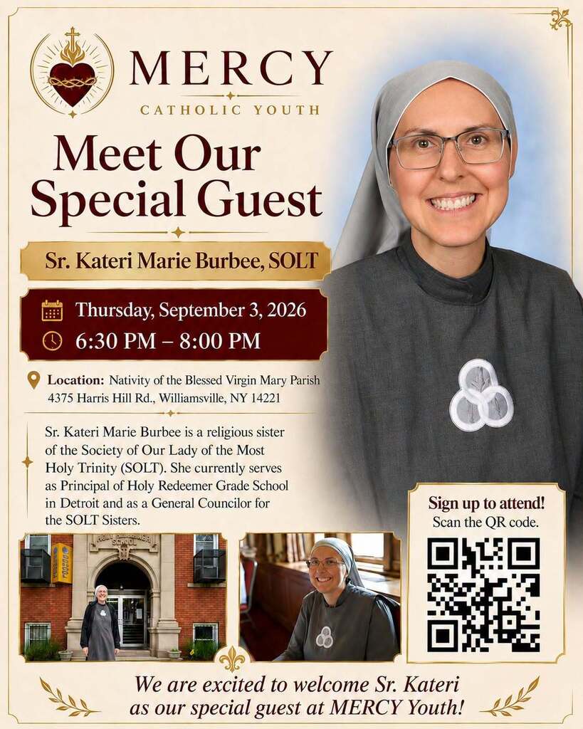 Mercy flyer for Sr. Kateri event