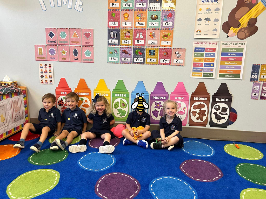 prek students sitting on c carpet