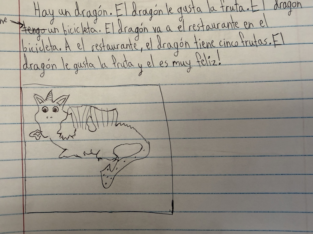Student short stories with illustrations is spanish