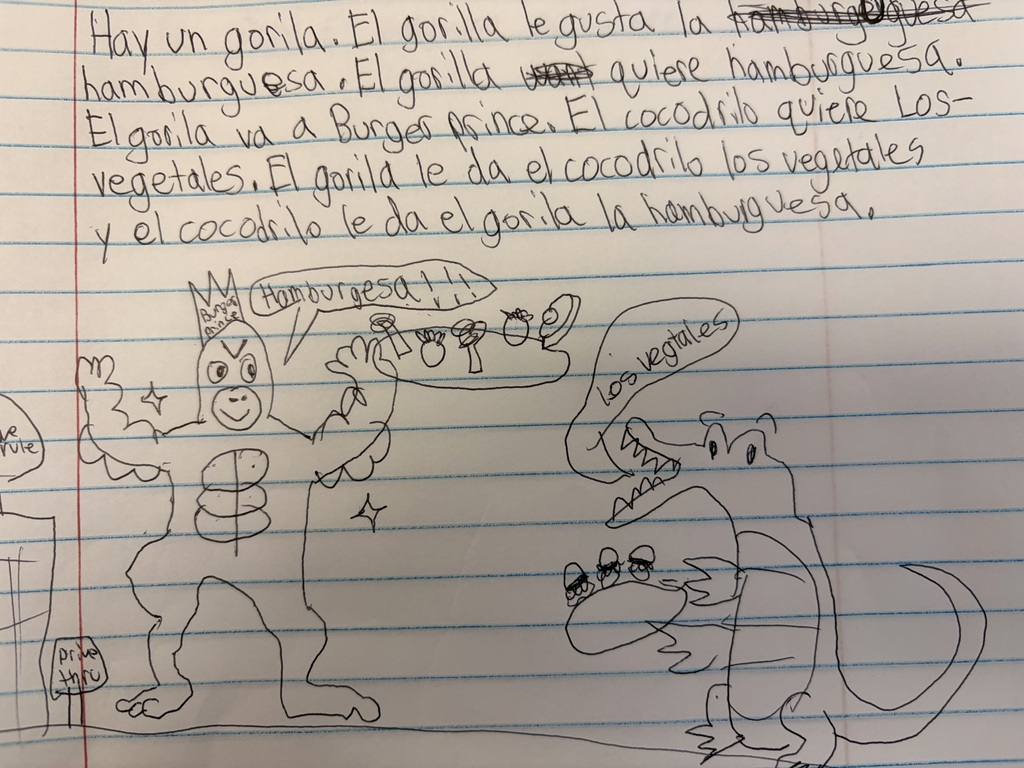 Student short stories with illustrations is spanish