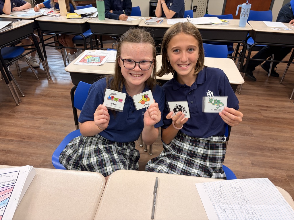 Students working in spanish class