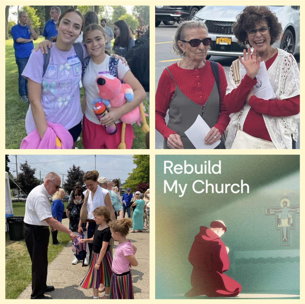 friends attending church events together