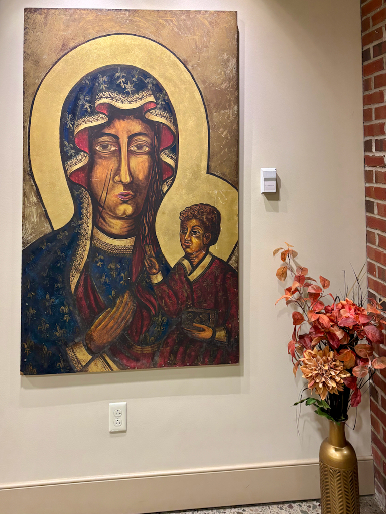 Fall decoration inside St. Mary's church