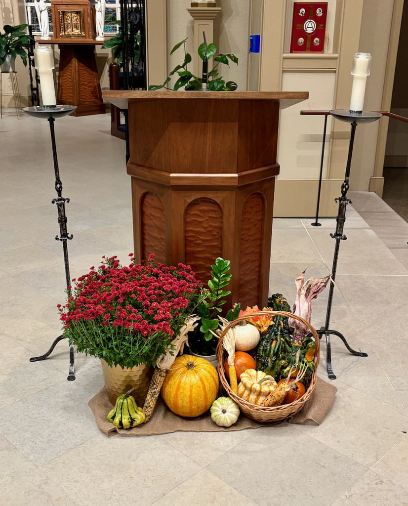 Fall decoration inside St. Mary's church