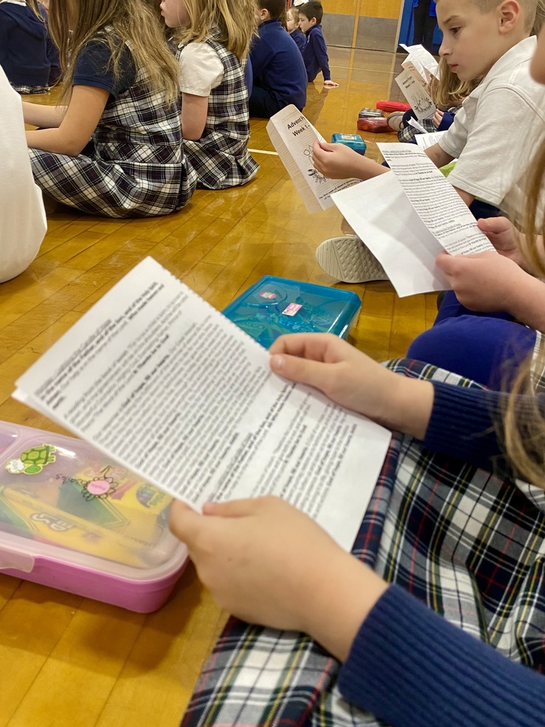 Students reading morning prayer