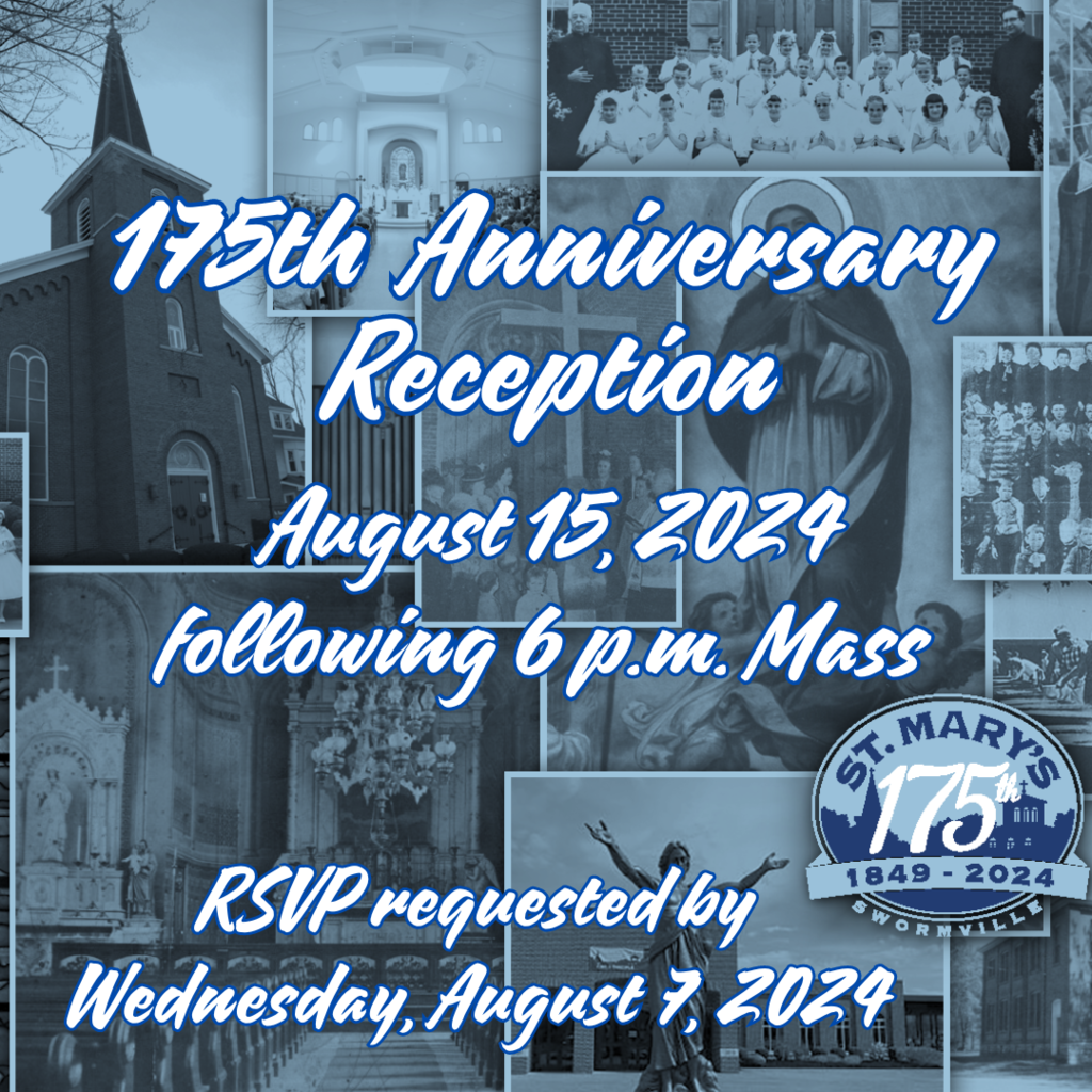 Reception RSVP notice for 8/7