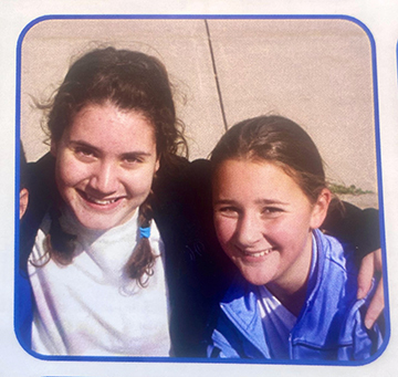 Leah Bellitto with an SMS classmate