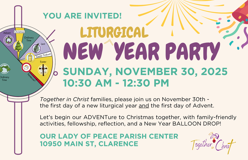 Liturgical New Year celebration at Our Lady of Peace Church