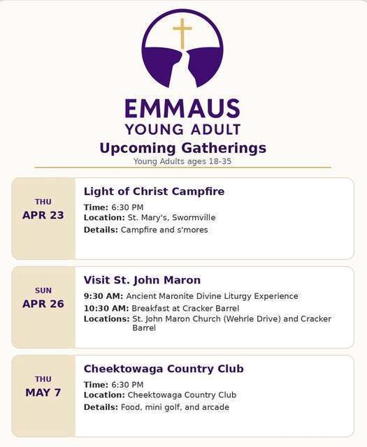 Emmaus YA Spring 2026