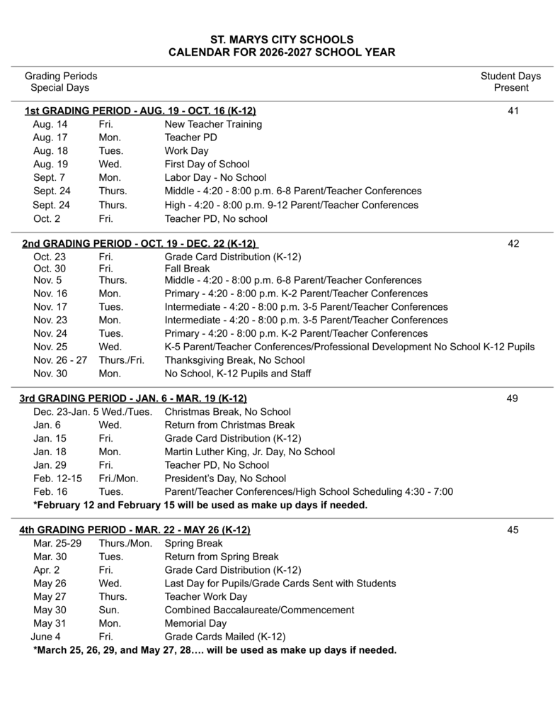 graphic of the 26-27 calendar linked in the post