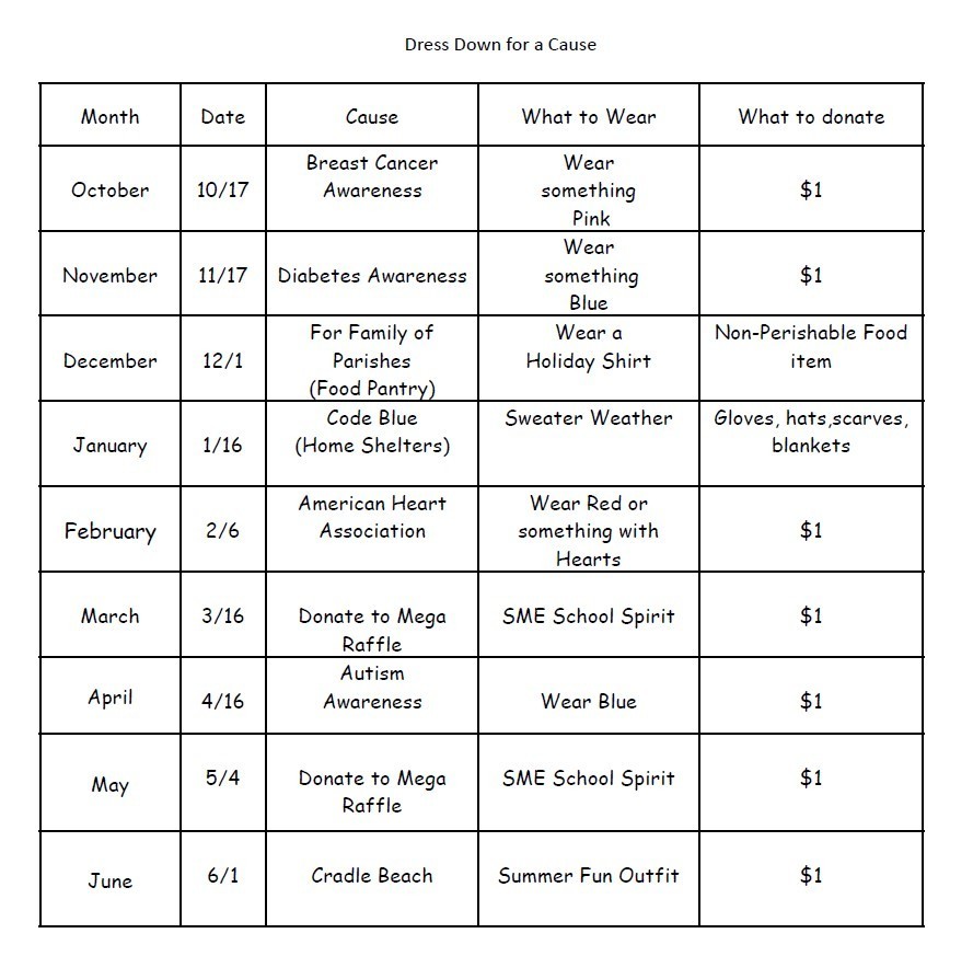 Dress down for a cause!