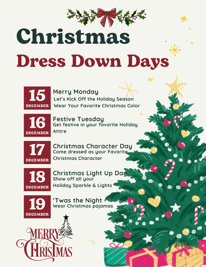Xmas Dress Down Days