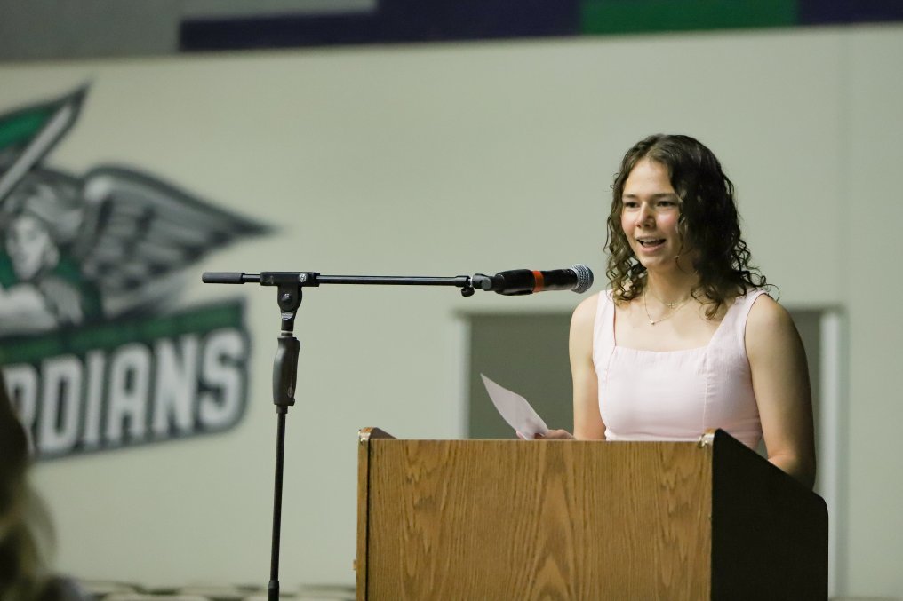 Allison Wiehn selected a speaker for SMA Senior Breakfast. 