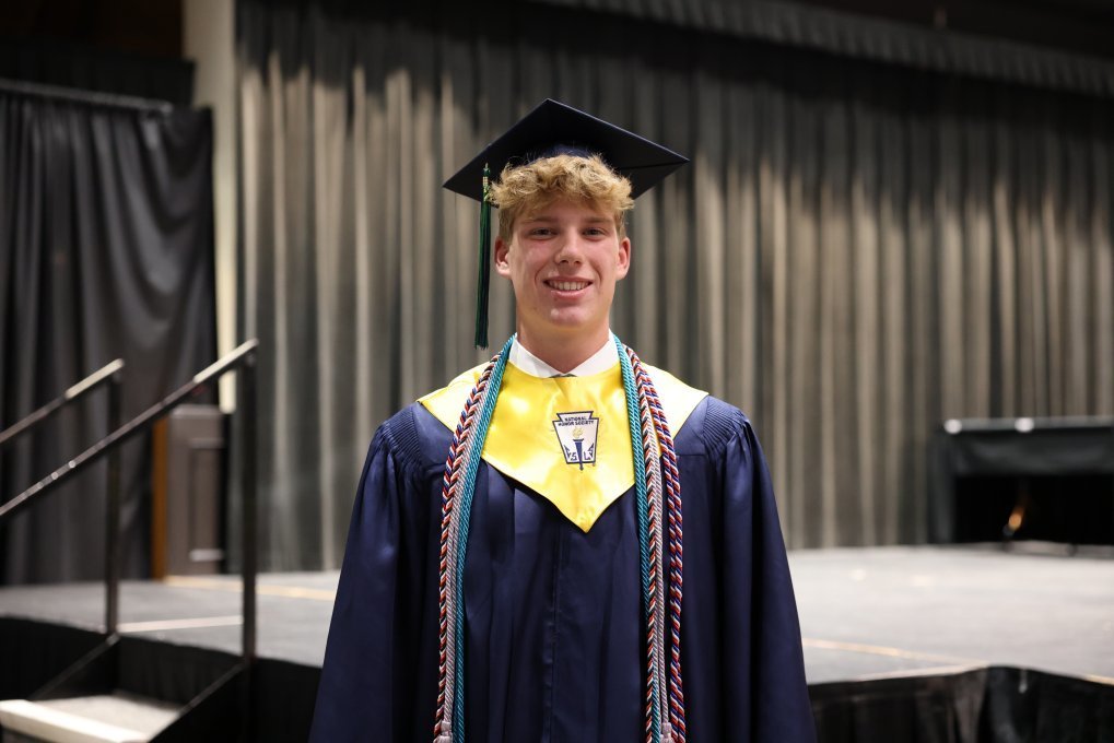 SMA Senior Luke Rastorfer receives the Naval Reserve Officer Training Corps Scholarship. 