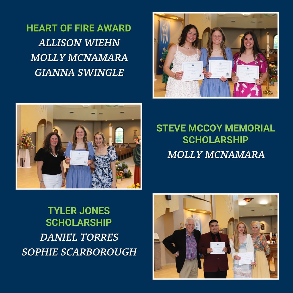Scholarships presented to SMA Scholarship at Baccalaureate. 