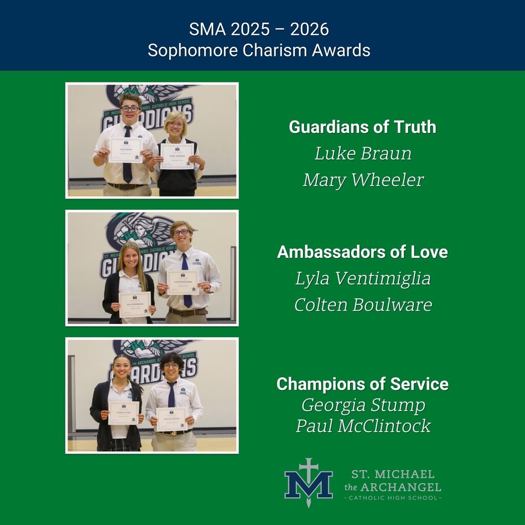 Sophomore Charism Awards 2025 - 2026.