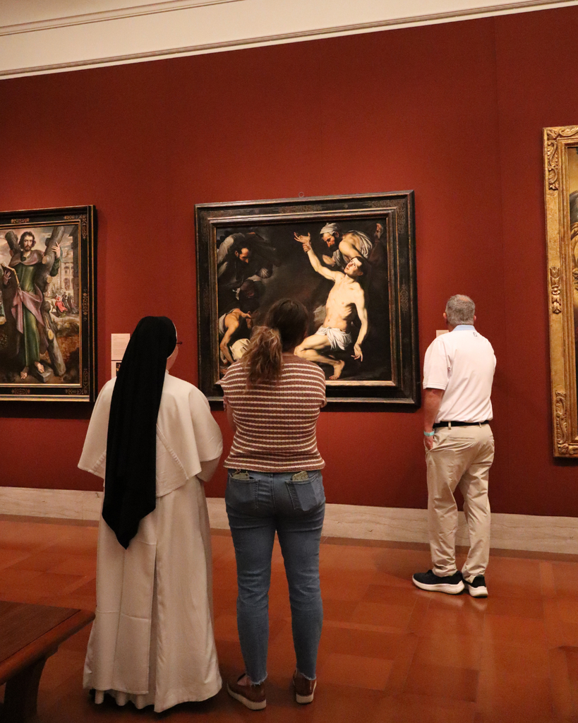 Admiring art
