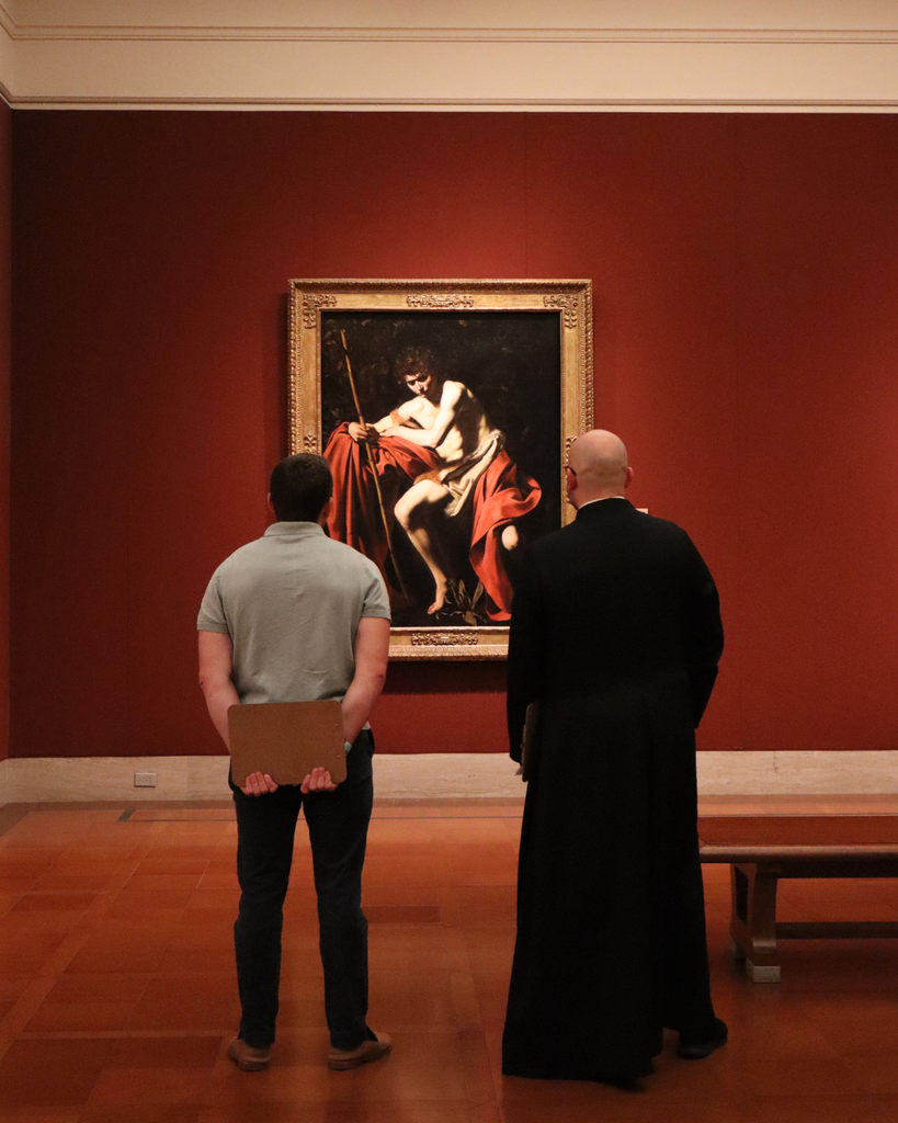Admiring art