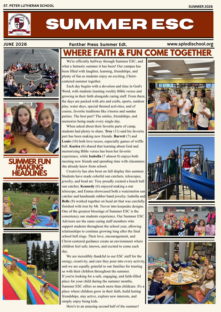 ESC SUMMER NEWSPAPER
