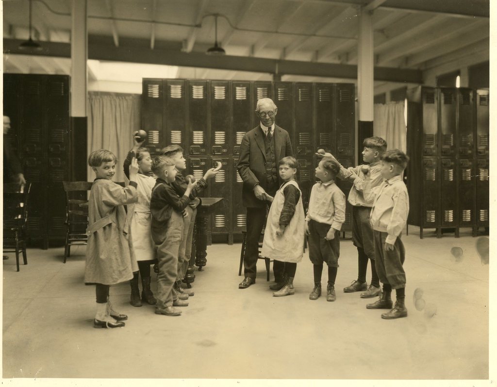 Bernard Kroger with st rita students
