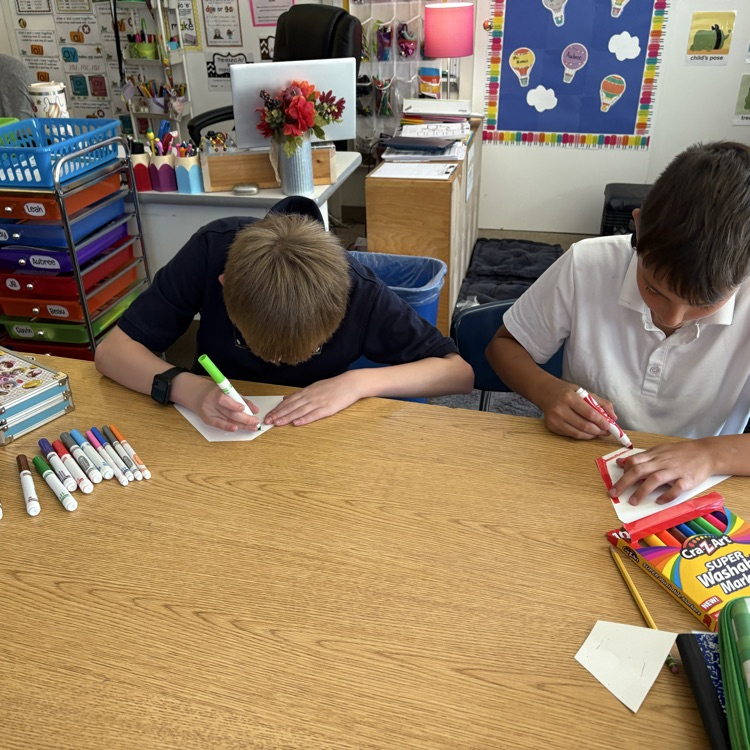 Having fun making the Mayflower!