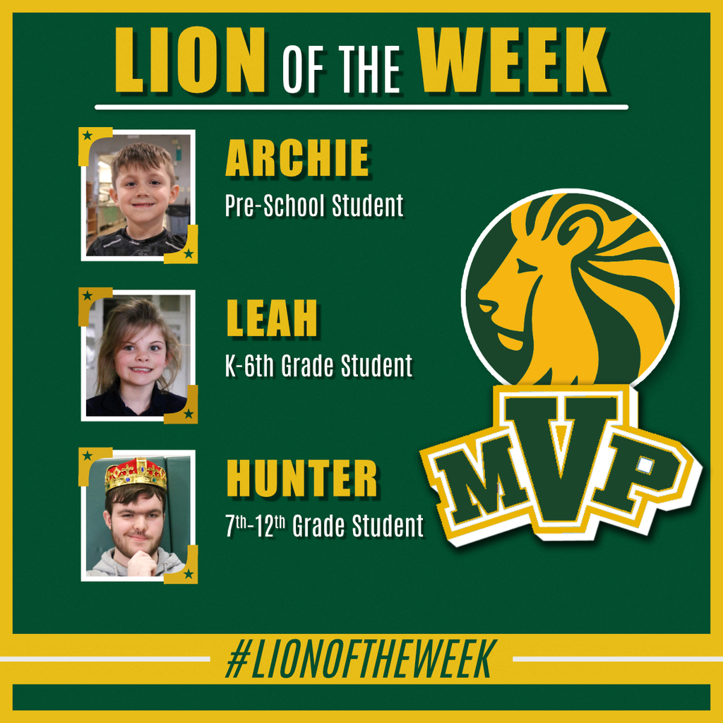 3 students lion of the week