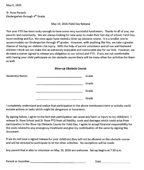 FD permission slip