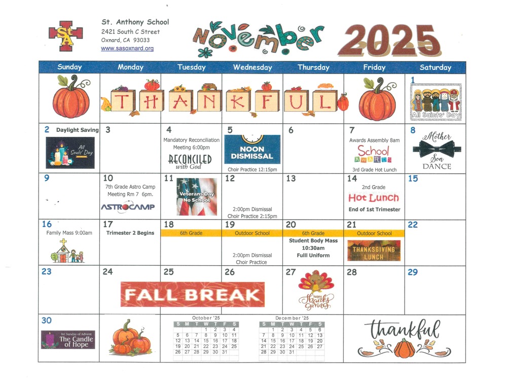 November Calendar