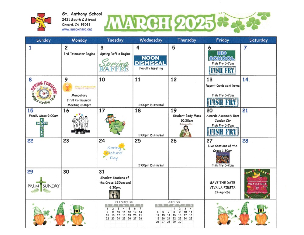 March 2026 Calendar