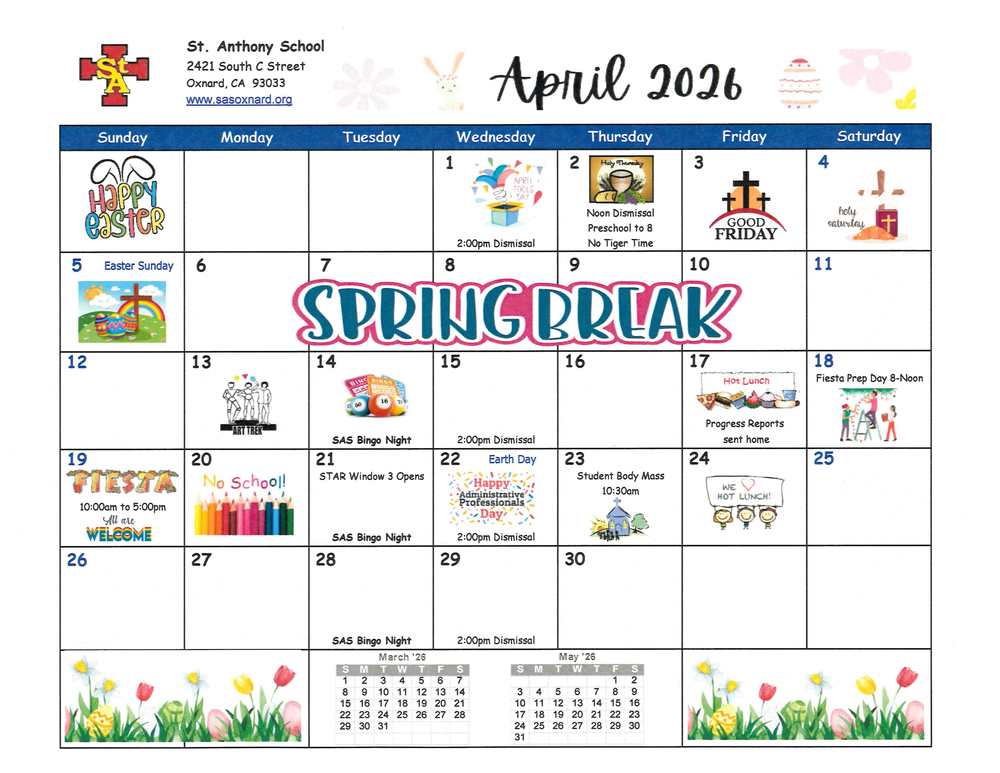 April Calendar