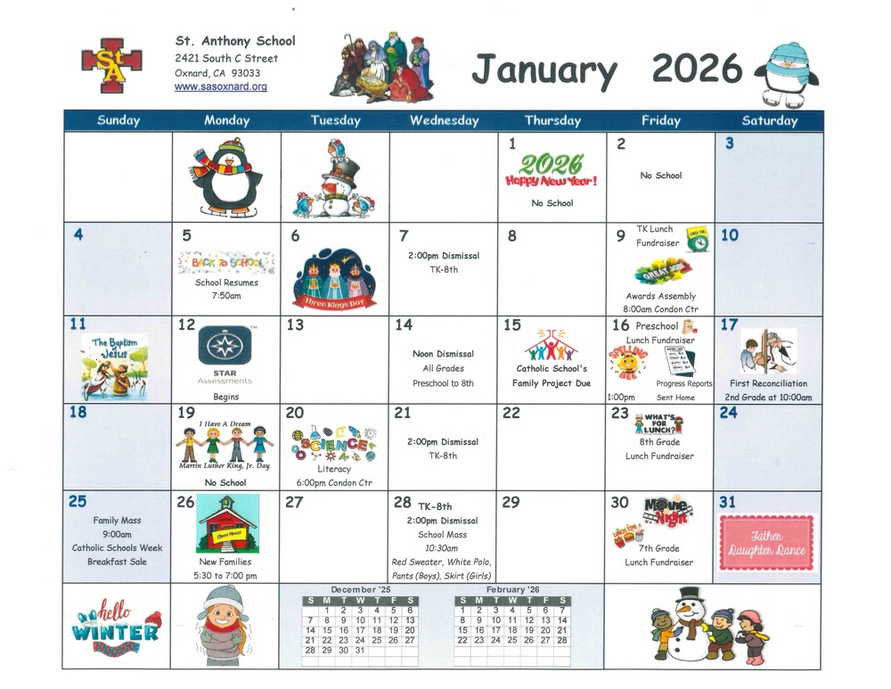 January Calendar