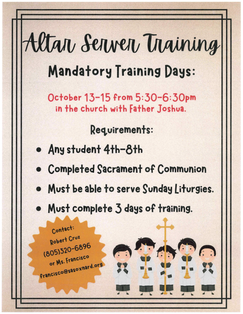 Altar Server Training