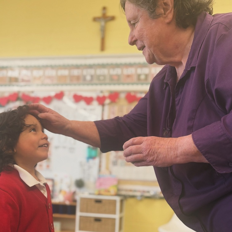 Our tiny tigers, marked with ashes and full of Jesus' love.