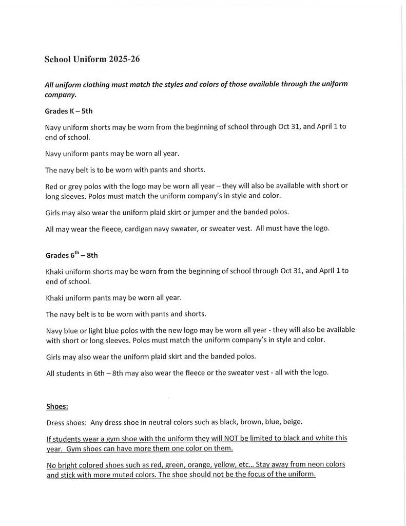 Uniform policy 1