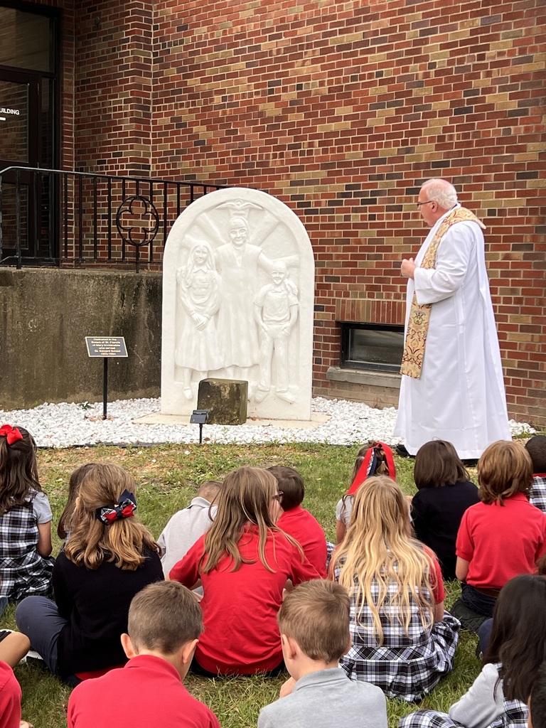 Fr. Rod and statue