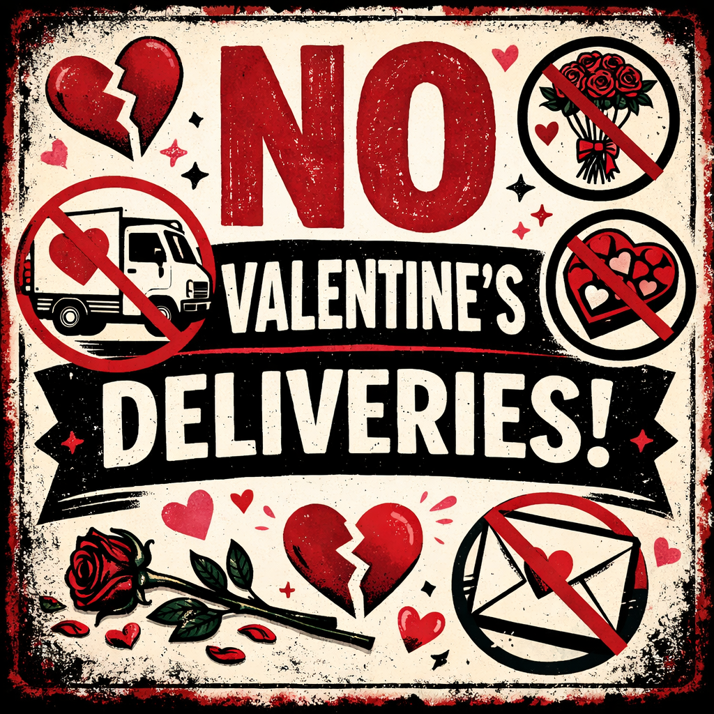 No Valentine's Deliveries